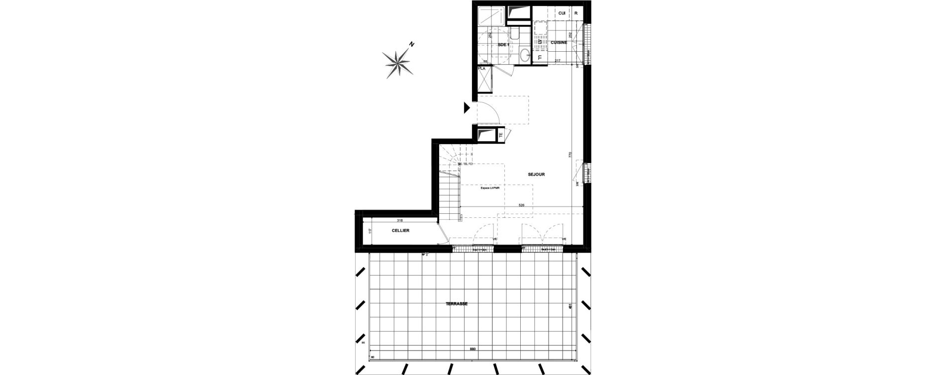 Appartement T5 de 117,40 m2 &agrave; Clichy Bac d'asni&egrave;res