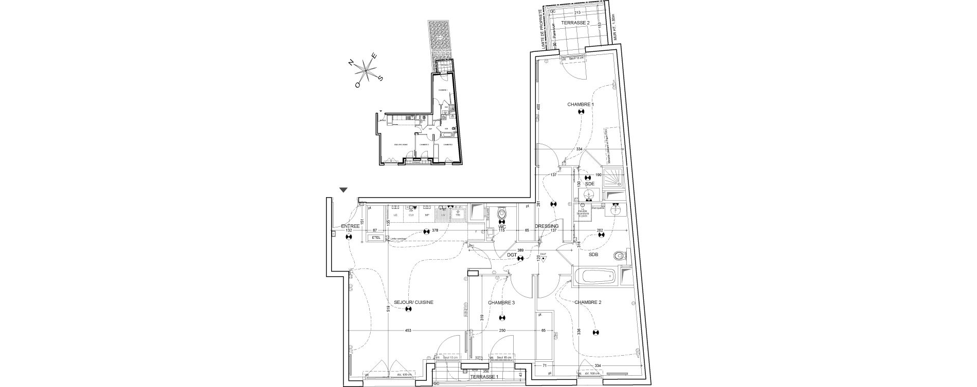Appartement T4 de 84,51 m2 &agrave; Clichy Centre