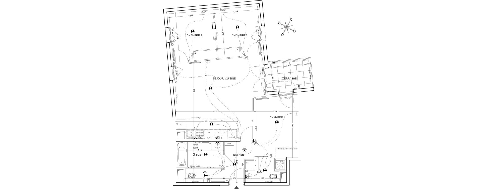 Appartement T4 de 74,73 m2 &agrave; Clichy Centre