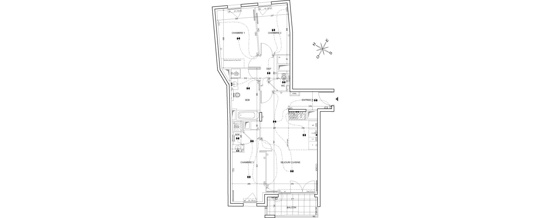 Appartement T4 de 76,69 m2 &agrave; Clichy Centre
