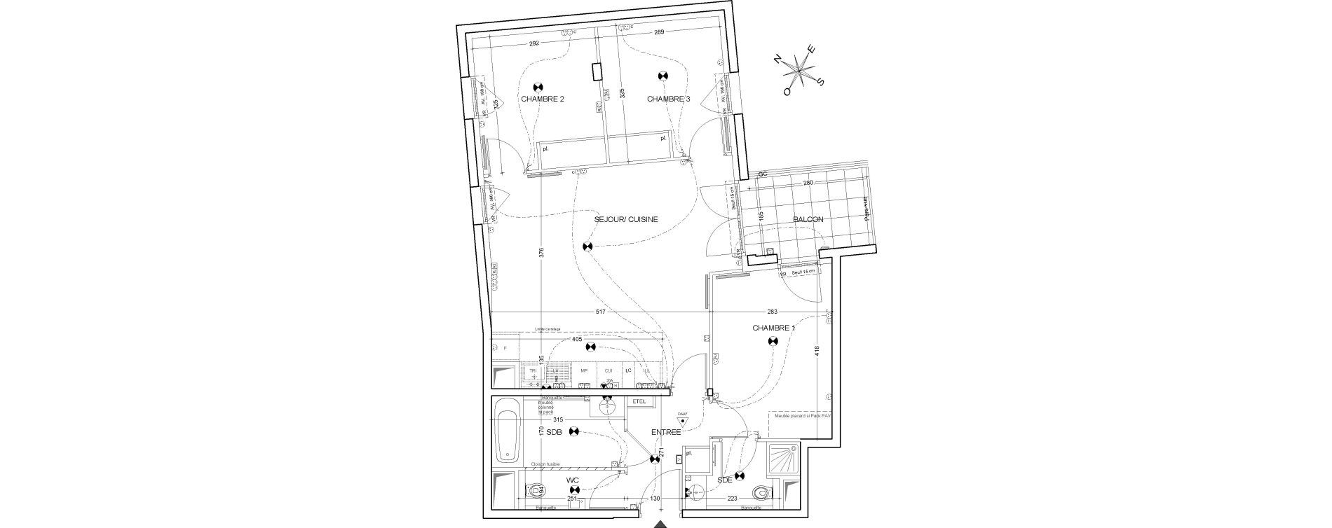 Appartement T4 de 74,73 m2 &agrave; Clichy Centre