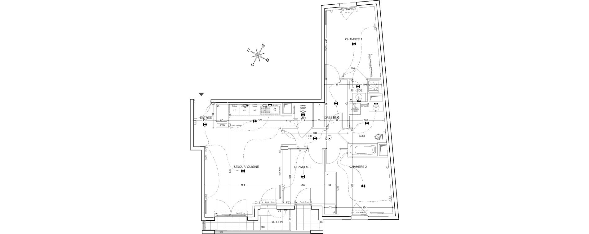 Appartement T4 de 84,51 m2 &agrave; Clichy Centre