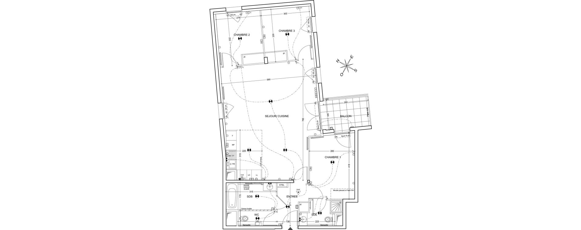 Appartement T4 de 87,07 m2 &agrave; Clichy Centre