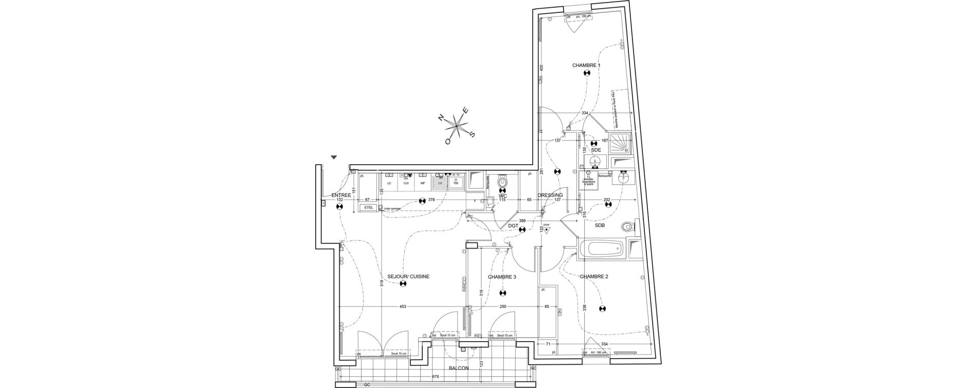 Appartement T4 de 84,51 m2 à Clichy Centre