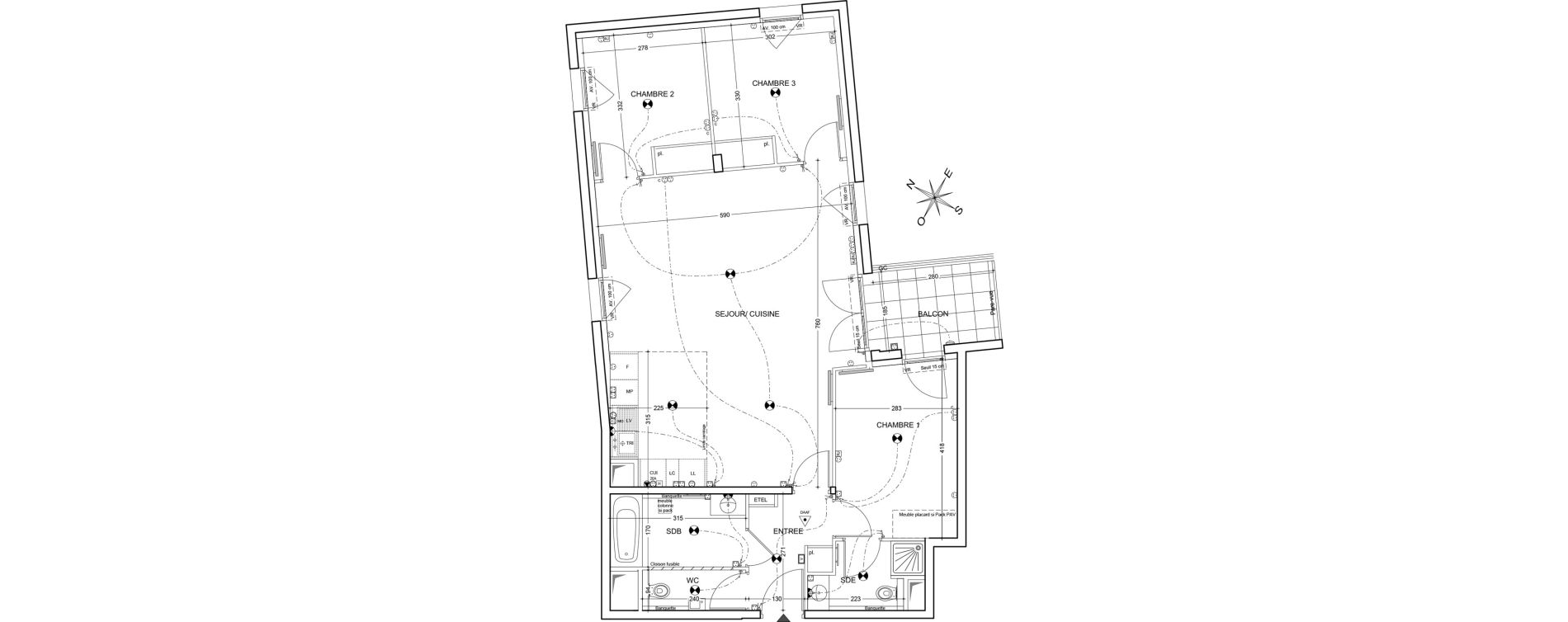 Appartement T4 de 87,07 m2 &agrave; Clichy Centre