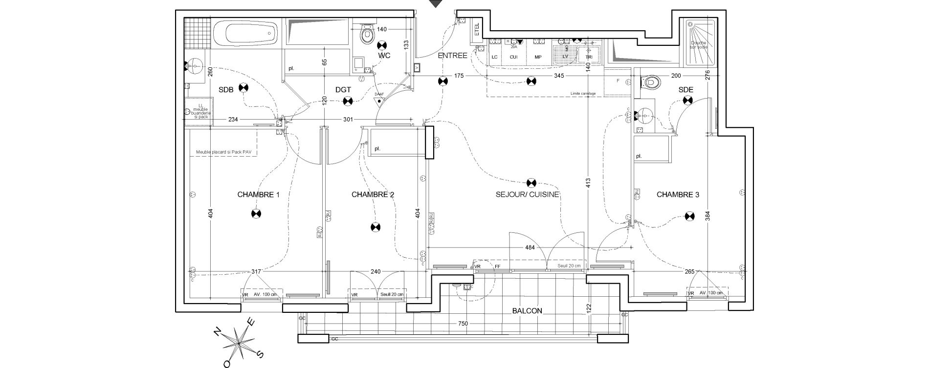 Appartement T4 de 76,88 m2 &agrave; Clichy Centre