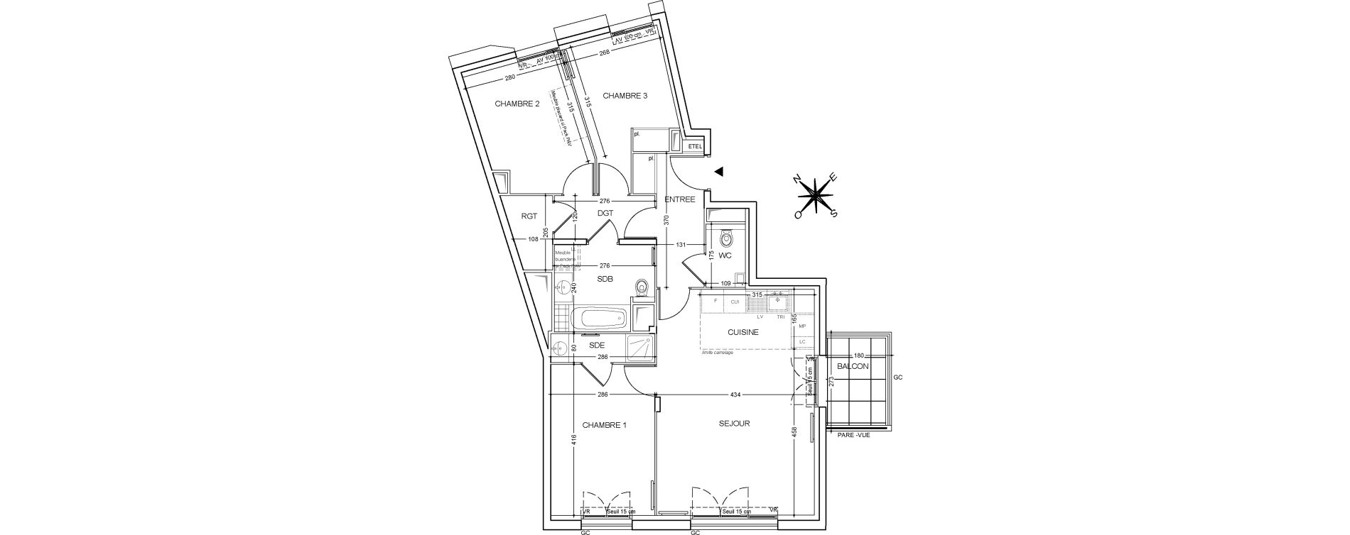 Appartement T4 de 79,47 m2 &agrave; Clichy Mairie de clichy