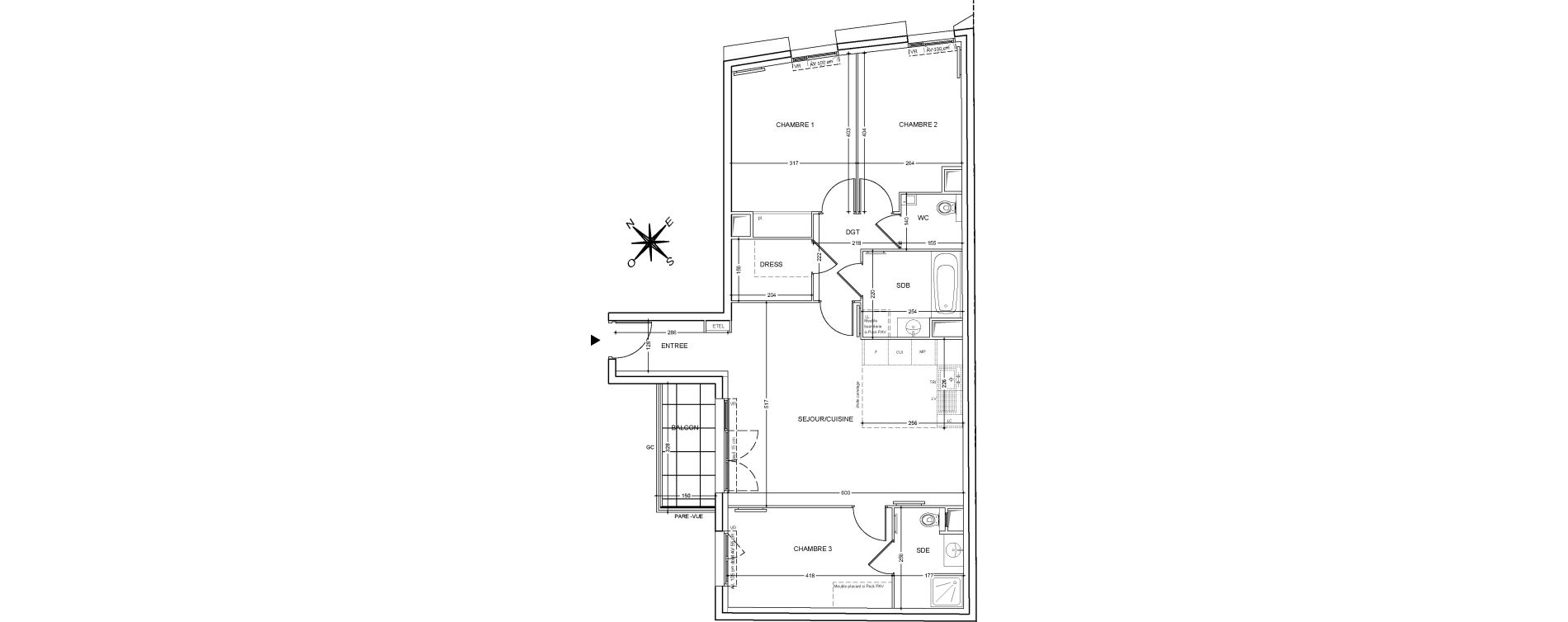 Appartement T4 de 83,80 m2 &agrave; Clichy Mairie de clichy