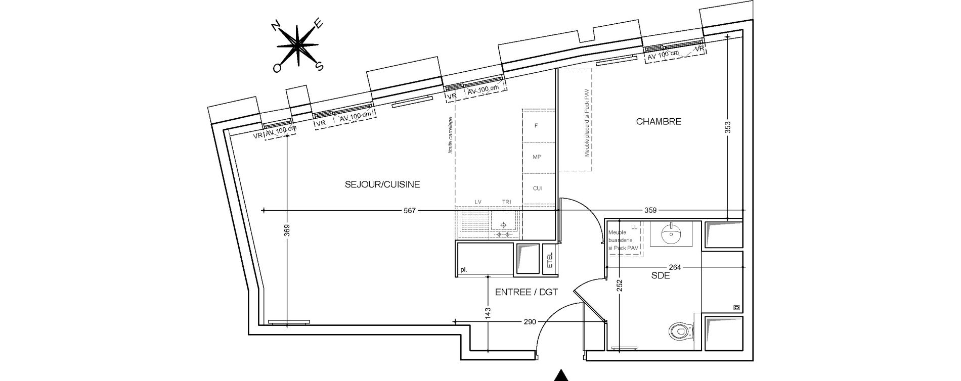 Appartement T2 de 45,74 m2 &agrave; Clichy Mairie de clichy