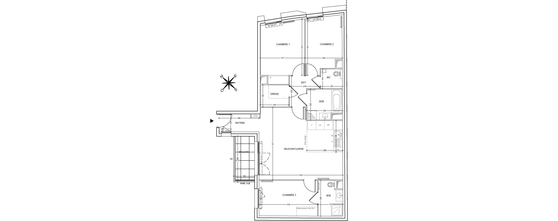 Appartement T4 de 83,80 m2 &agrave; Clichy Mairie de clichy