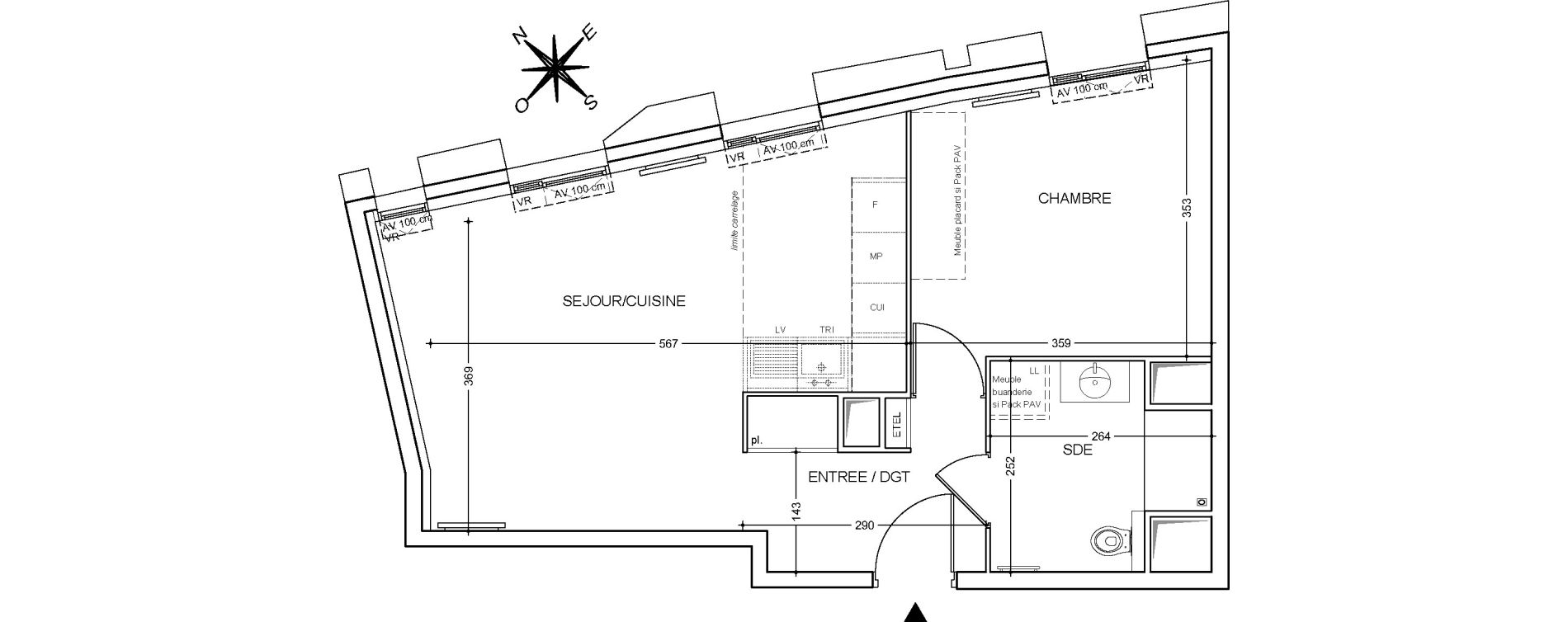 Appartement T2 de 45,74 m2 &agrave; Clichy Mairie de clichy