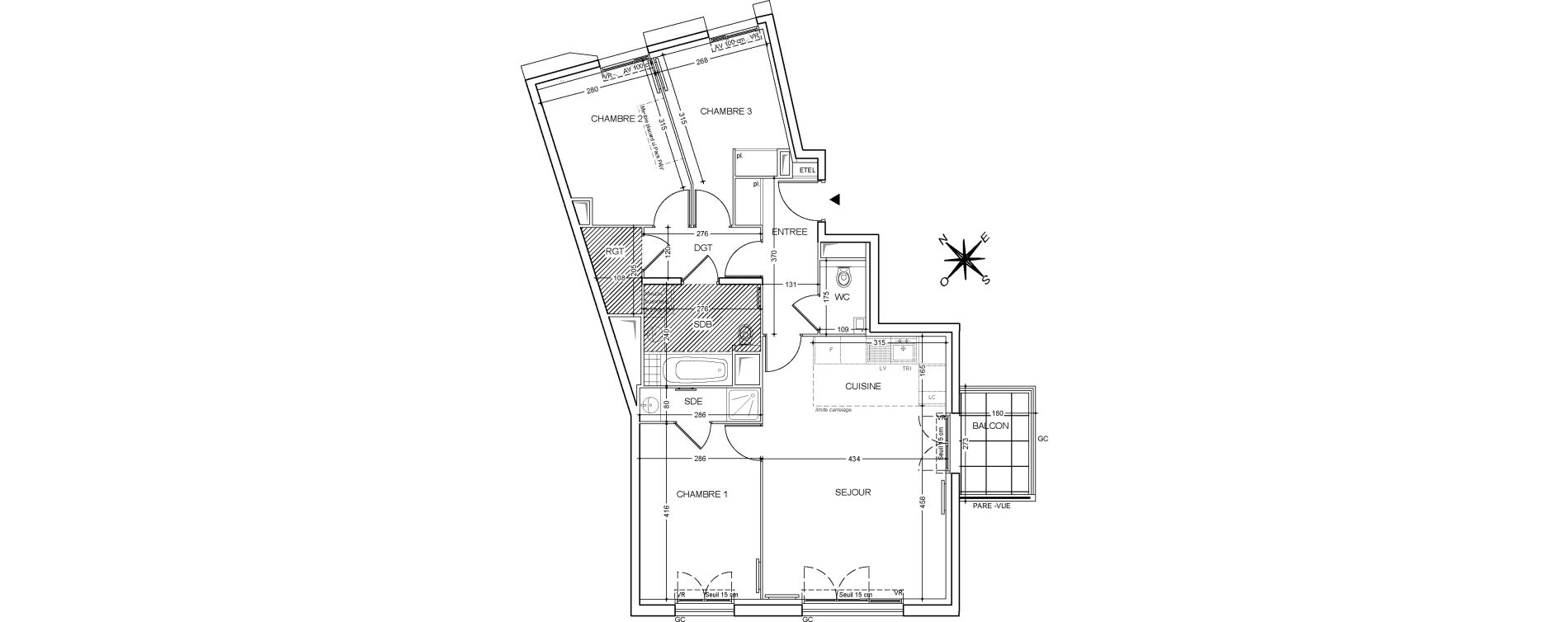 Appartement T4 de 79,47 m2 &agrave; Clichy Mairie de clichy
