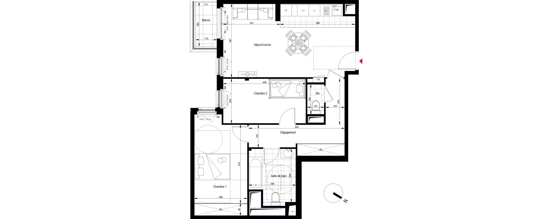 Appartement T3 de 68,32 m2 &agrave; Clichy Gabriel peri