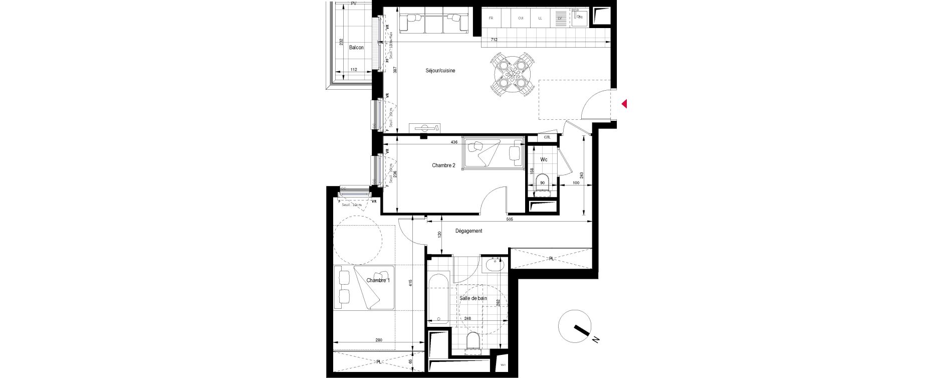 Appartement T3 de 68,31 m2 &agrave; Clichy Gabriel peri