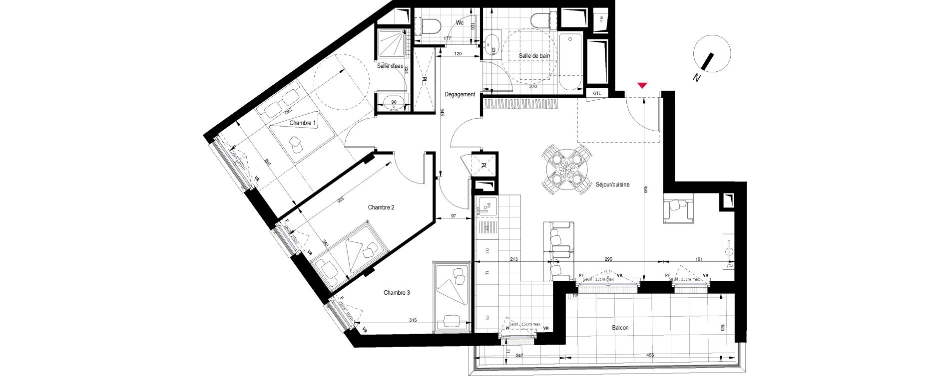 Appartement T4 de 78,03 m2 &agrave; Clichy Gabriel peri