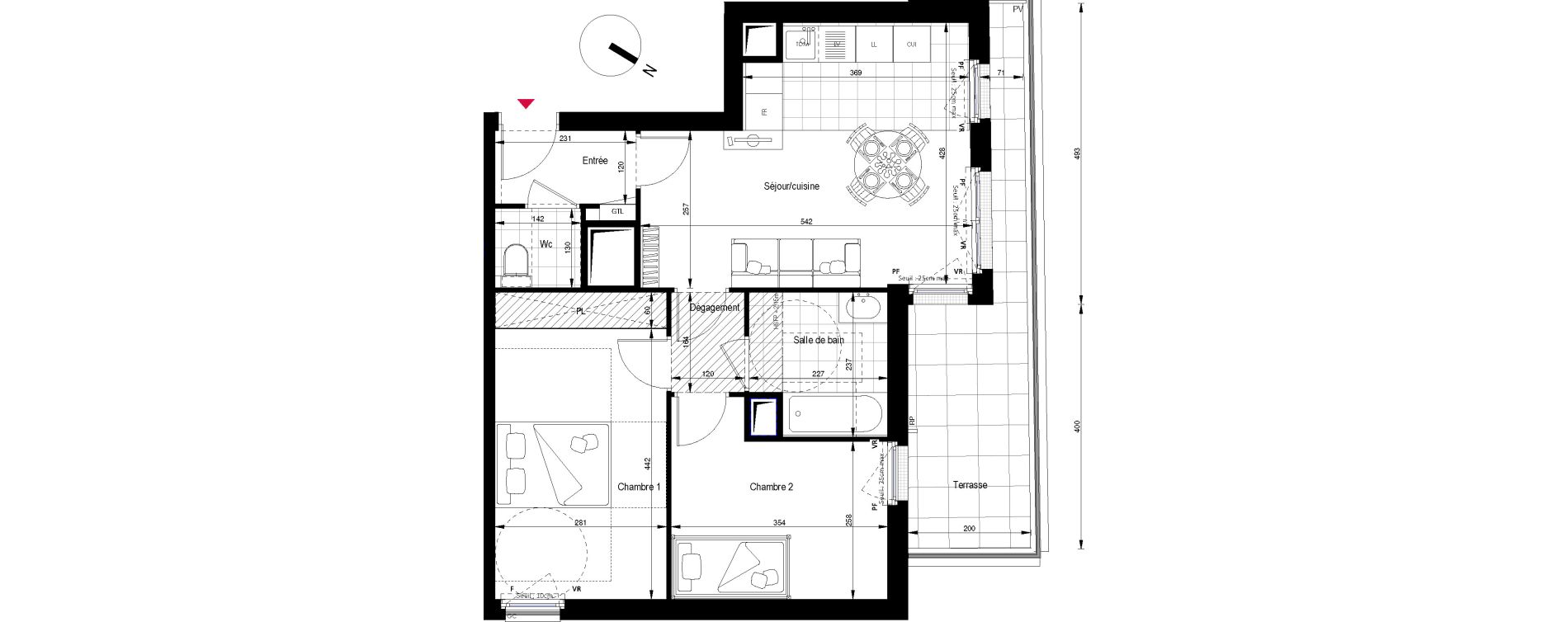 Appartement T3 de 55,62 m2 &agrave; Clichy Gabriel peri