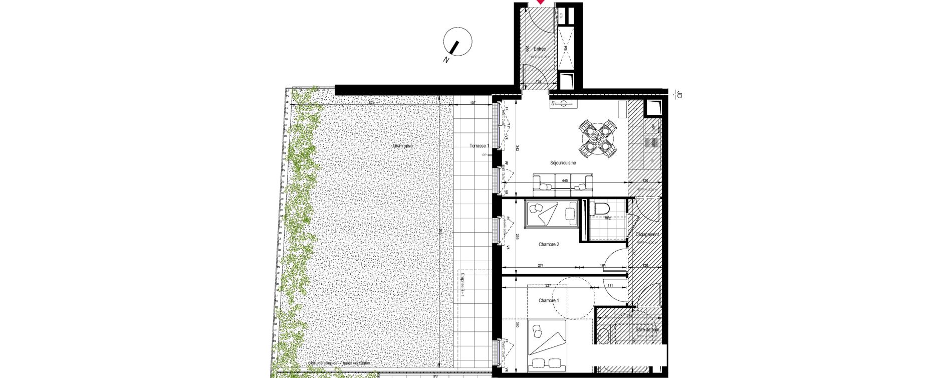 Appartement T3 de 56,44 m2 &agrave; Clichy Gabriel peri