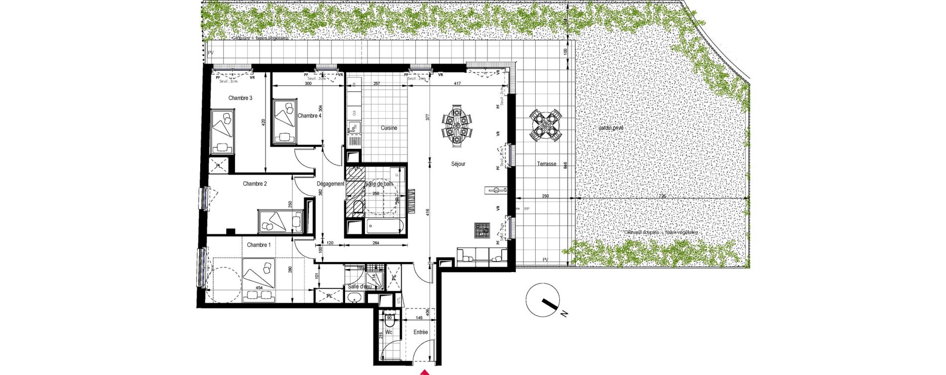 Appartement T5 de 115,03 m2 &agrave; Clichy Gabriel peri