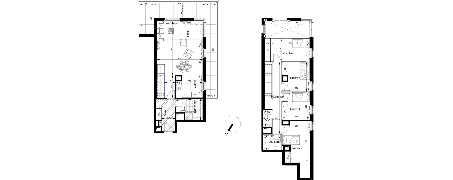 Appartement T5 de 108,75 m2 &agrave; Clichy Gabriel peri