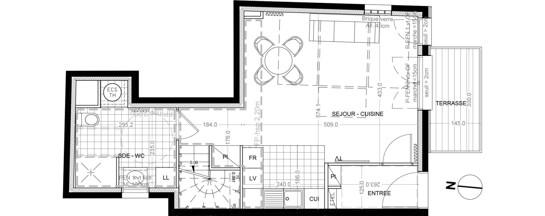Duplex T3 de 73,30 m2 &agrave; Colombes Foss&eacute;s-jean - bouvier