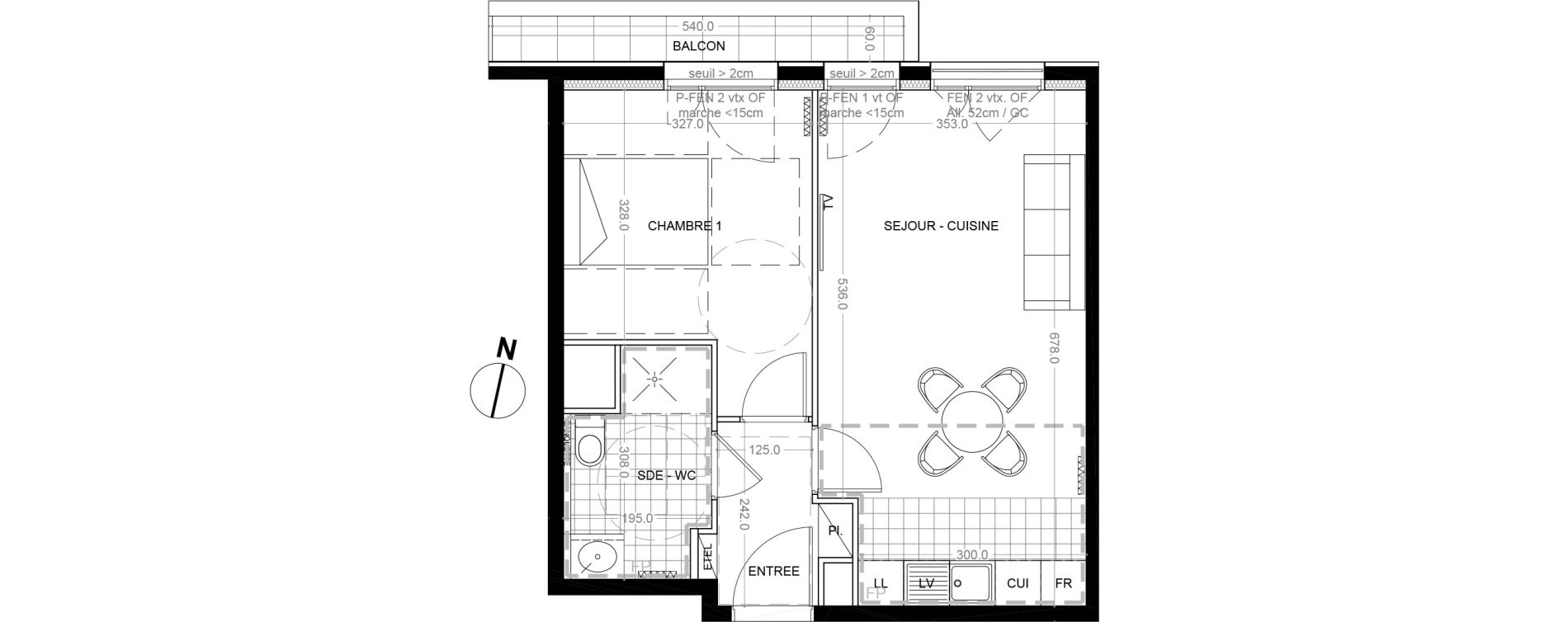 Appartement T2 de 43,80 m2 &agrave; Colombes Foss&eacute;s-jean - bouvier