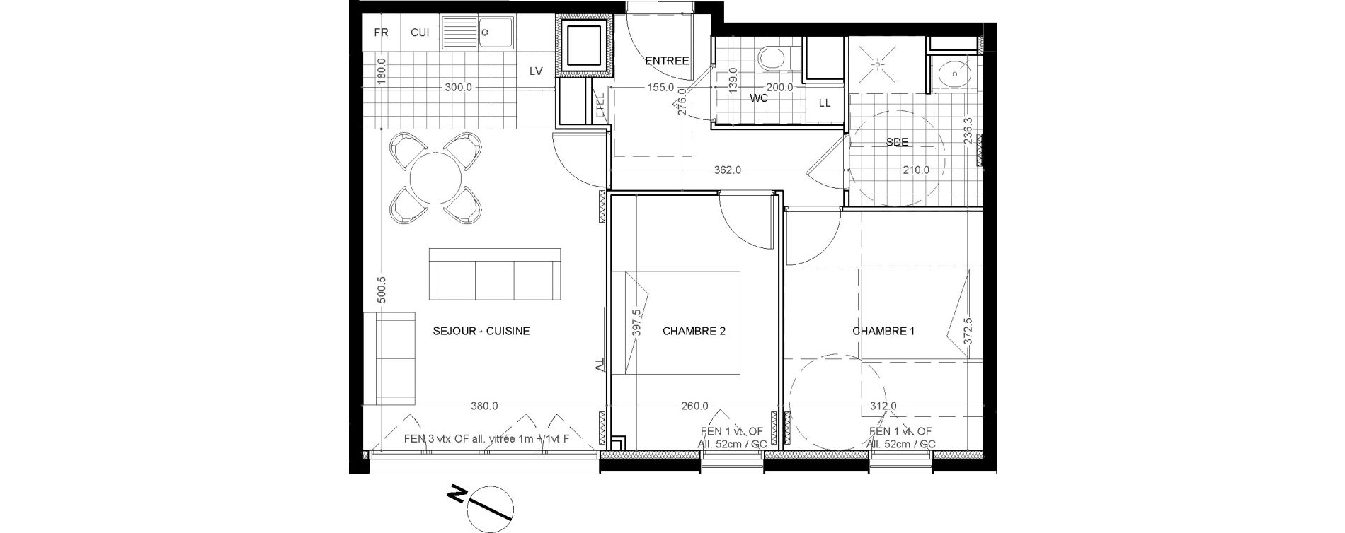 Appartement T3 de 60,40 m2 &agrave; Colombes Foss&eacute;s-jean - bouvier