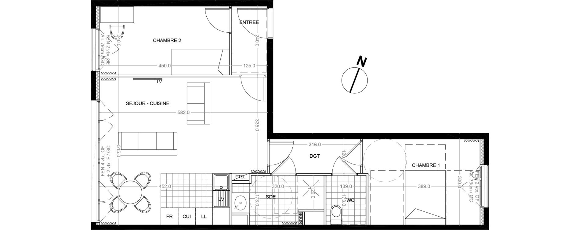 Appartement T3 de 64,10 m2 &agrave; Colombes Foss&eacute;s-jean - bouvier