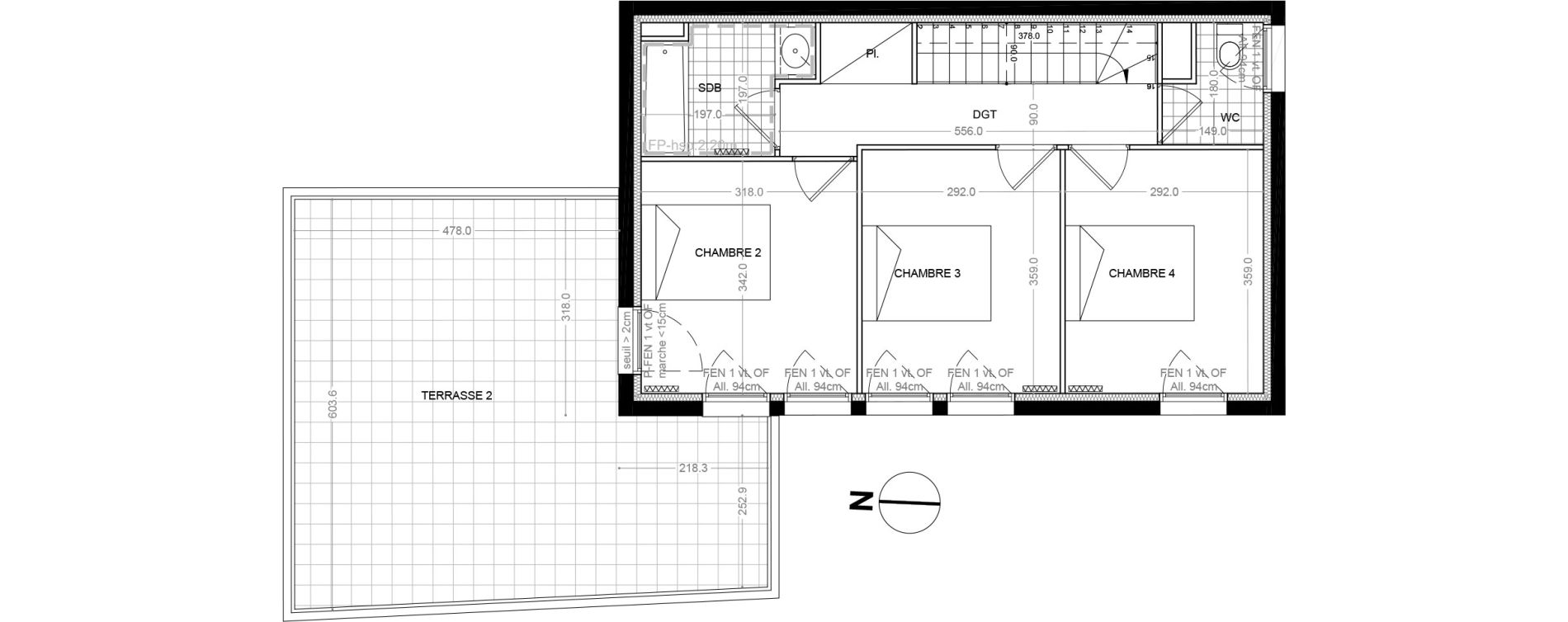 Duplex T5 de 119,80 m2 &agrave; Colombes Foss&eacute;s-jean - bouvier