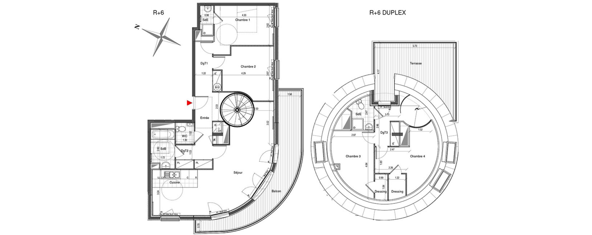 Duplex T5 de 126,78 m2 &agrave; Colombes Plateau - gr&egrave;ves - bord de seine