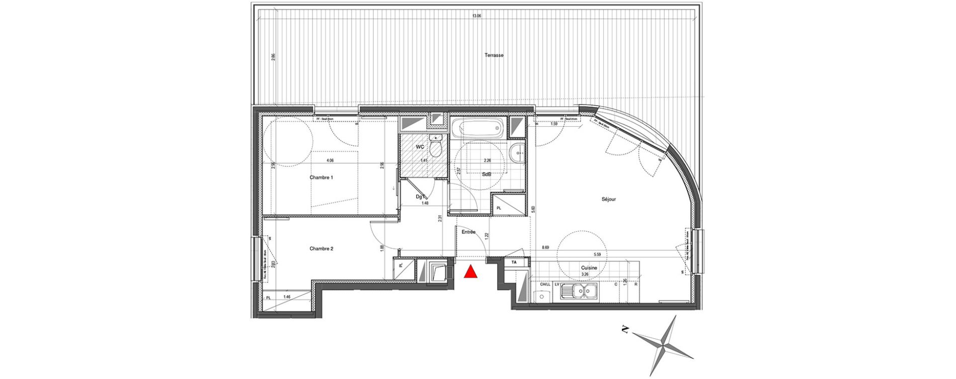 Appartement T3 de 60,65 m2 &agrave; Colombes Plateau - gr&egrave;ves - bord de seine