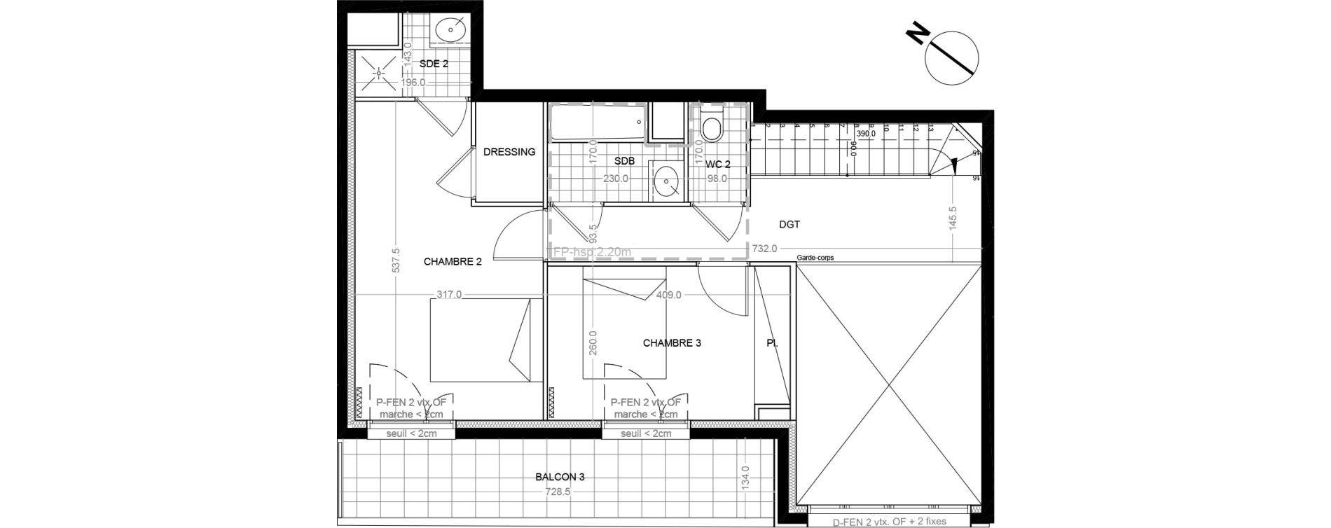 Appartement T4 de 100,30 m2 &agrave; Colombes Foss&eacute;s-jean - bouvier