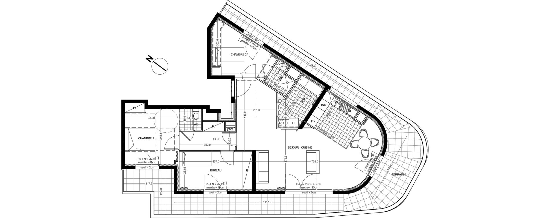 Appartement T4 de 90,10 m2 &agrave; Colombes Foss&eacute;s-jean - bouvier