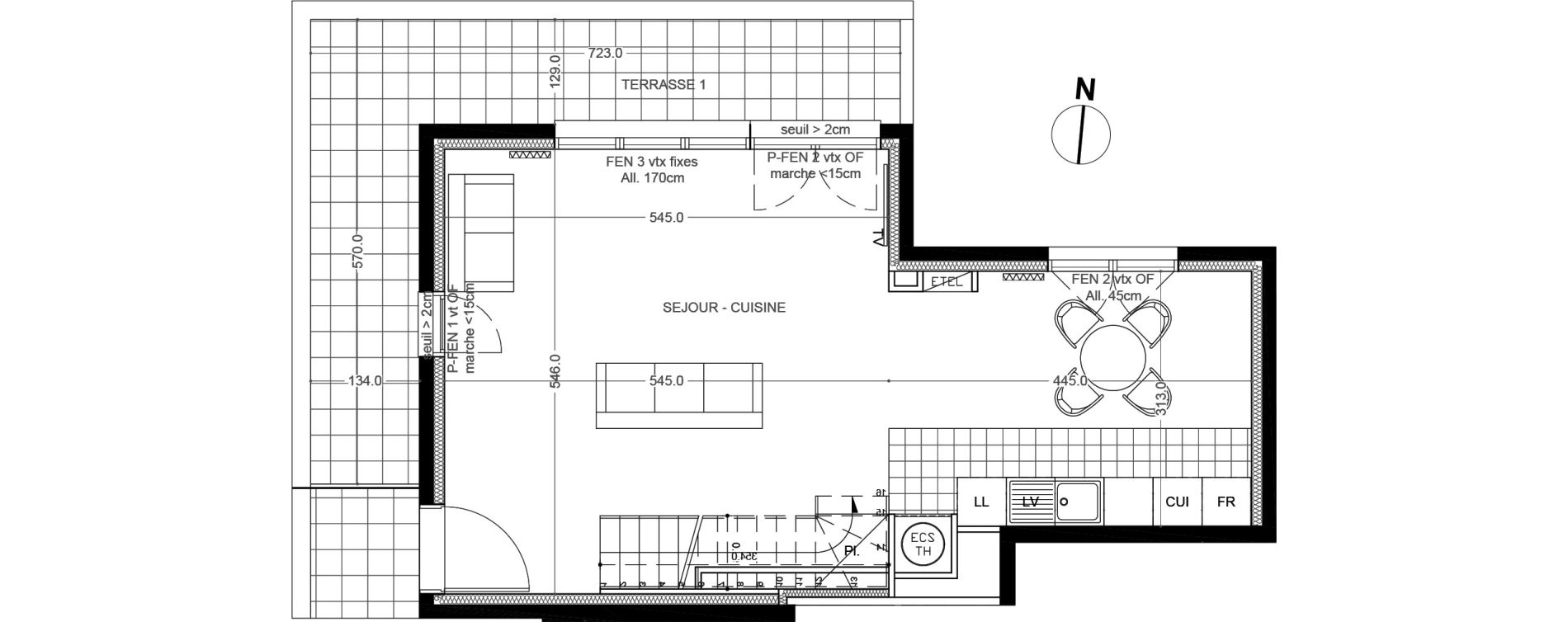 Appartement T3 de 69,20 m2 &agrave; Colombes Foss&eacute;s-jean - bouvier