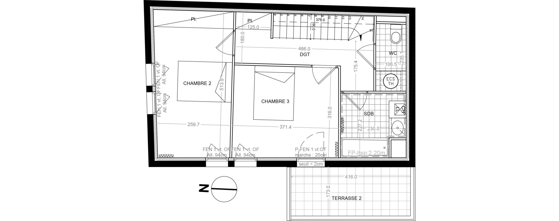 Appartement T4 de 100,50 m2 &agrave; Colombes Foss&eacute;s-jean - bouvier