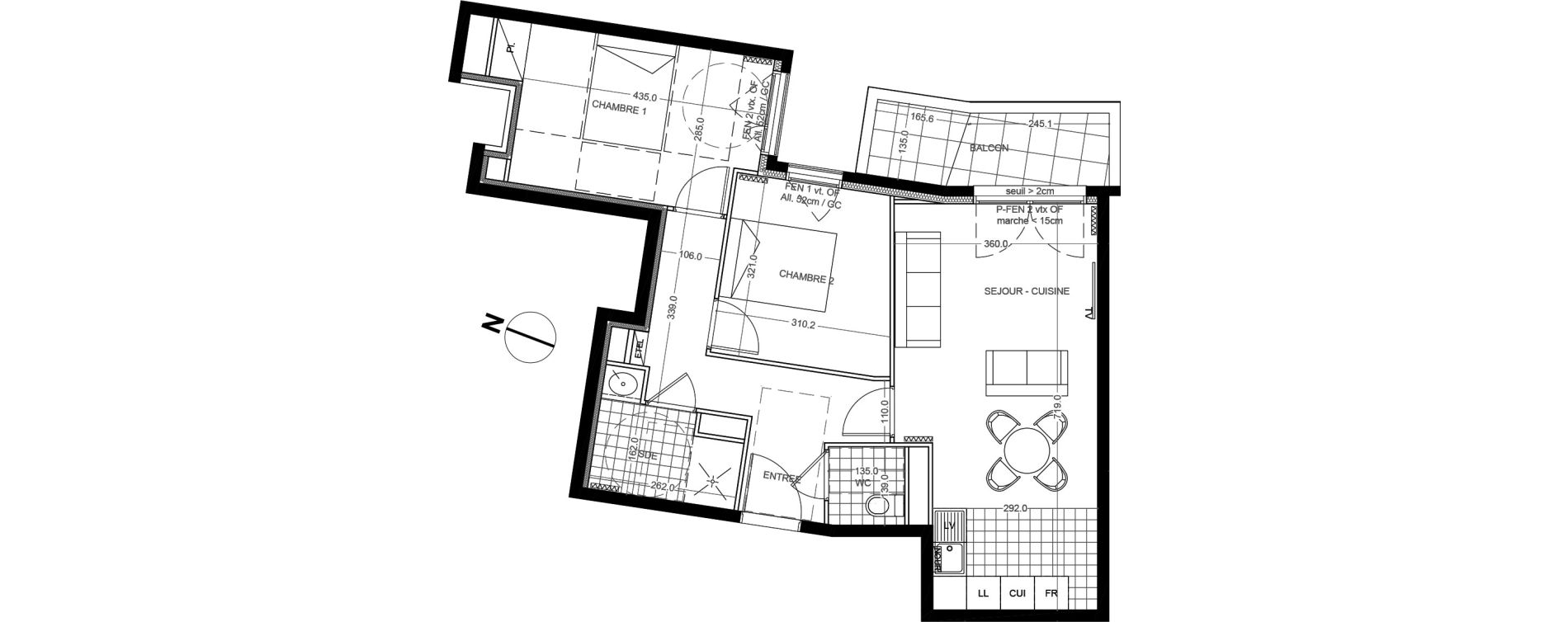 Appartement T3 de 61,60 m2 &agrave; Colombes Foss&eacute;s-jean - bouvier