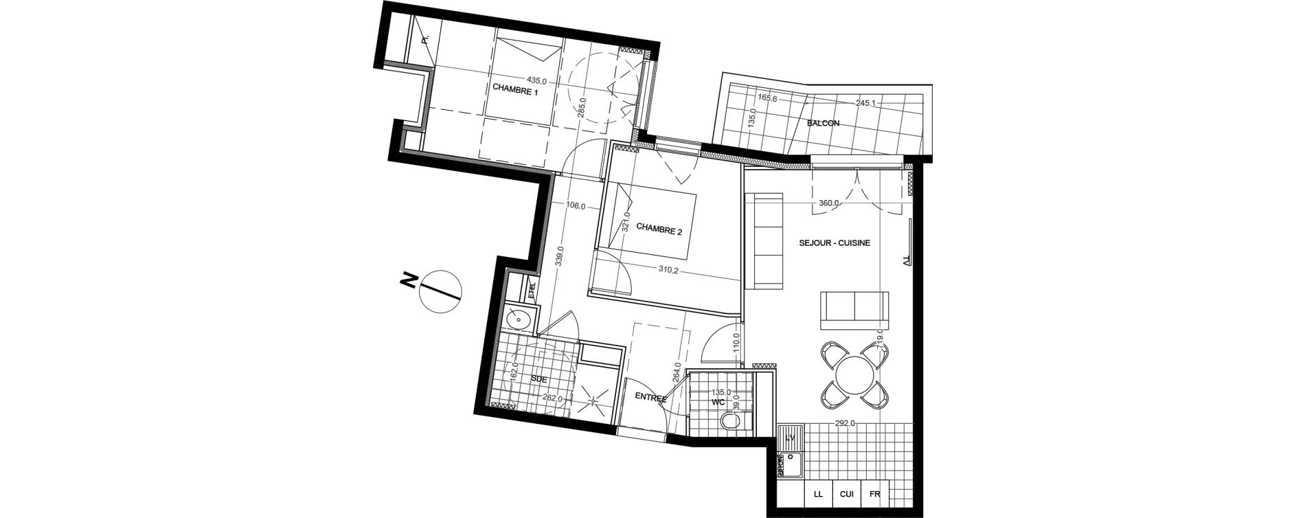 Appartement T3 de 61,60 m2 &agrave; Colombes Foss&eacute;s-jean - bouvier