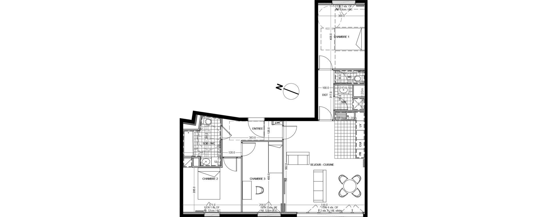 Appartement T4 de 86,10 m2 &agrave; Colombes Foss&eacute;s-jean - bouvier