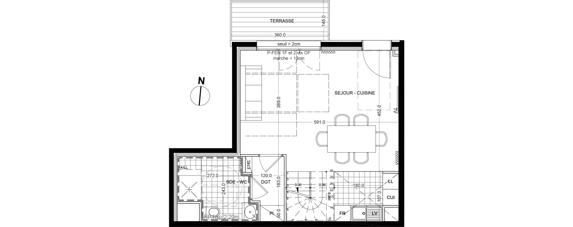 Appartement T3 de 75,60 m2 &agrave; Colombes Foss&eacute;s-jean - bouvier