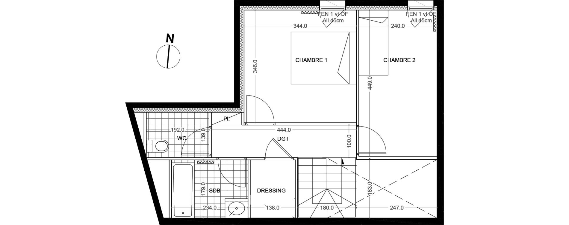 Appartement T3 de 75,60 m2 &agrave; Colombes Foss&eacute;s-jean - bouvier