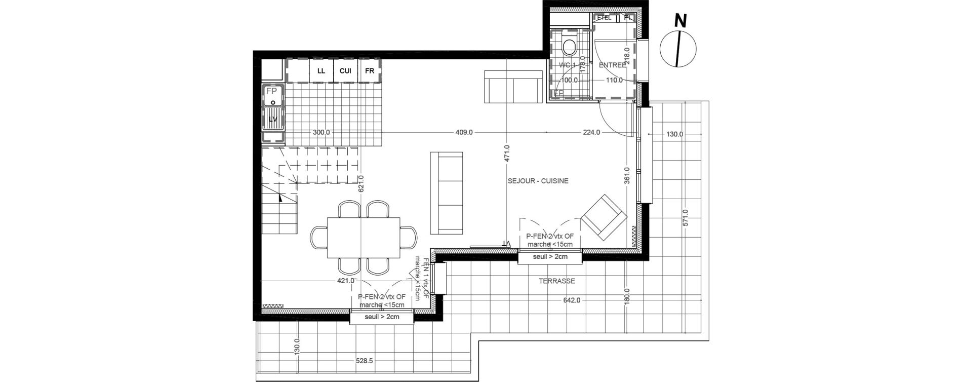 Appartement T4 de 96,00 m2 &agrave; Colombes Foss&eacute;s-jean - bouvier