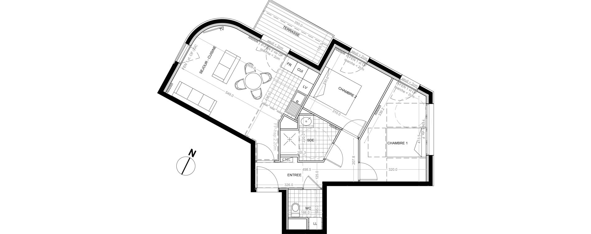 Appartement T3 de 63,80 m2 &agrave; Colombes Foss&eacute;s-jean - bouvier