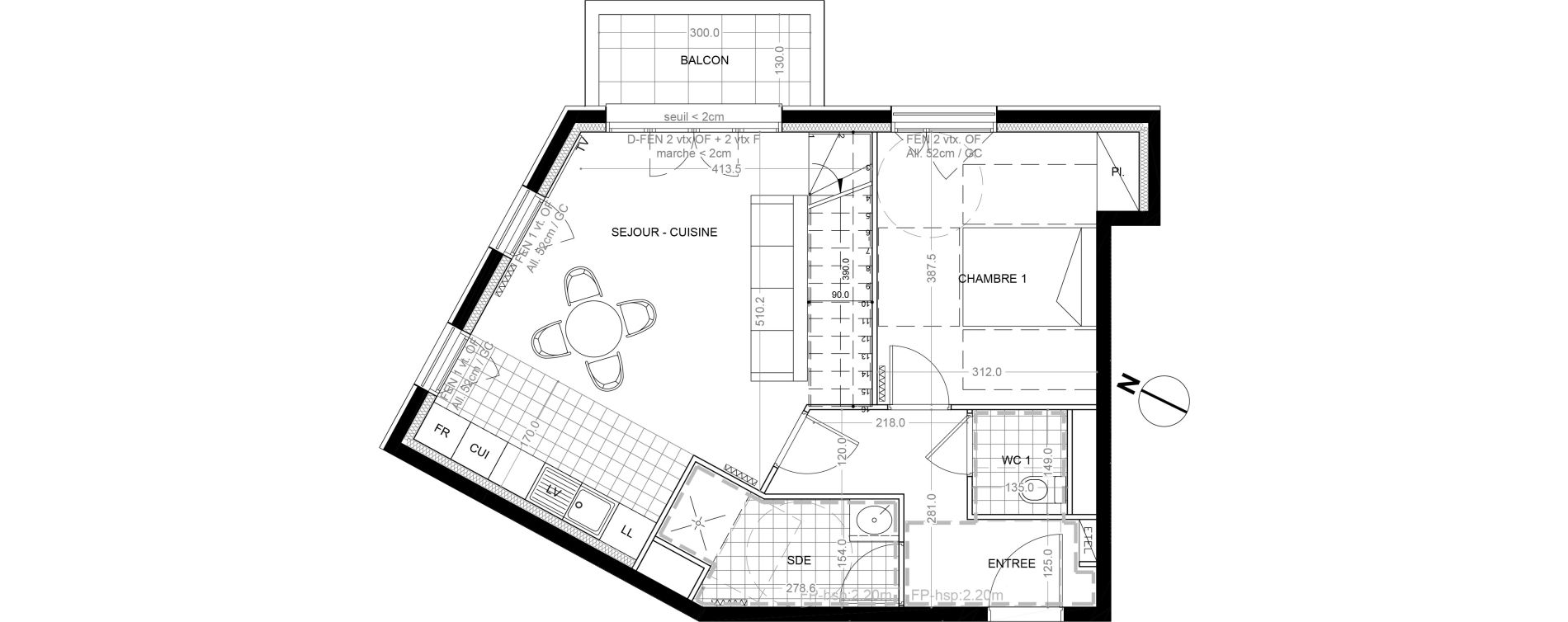 Appartement T4 de 82,50 m2 &agrave; Colombes Foss&eacute;s-jean - bouvier