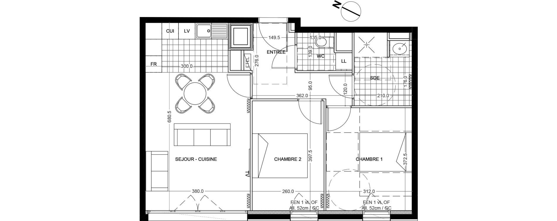 Appartement T3 de 60,30 m2 &agrave; Colombes Foss&eacute;s-jean - bouvier