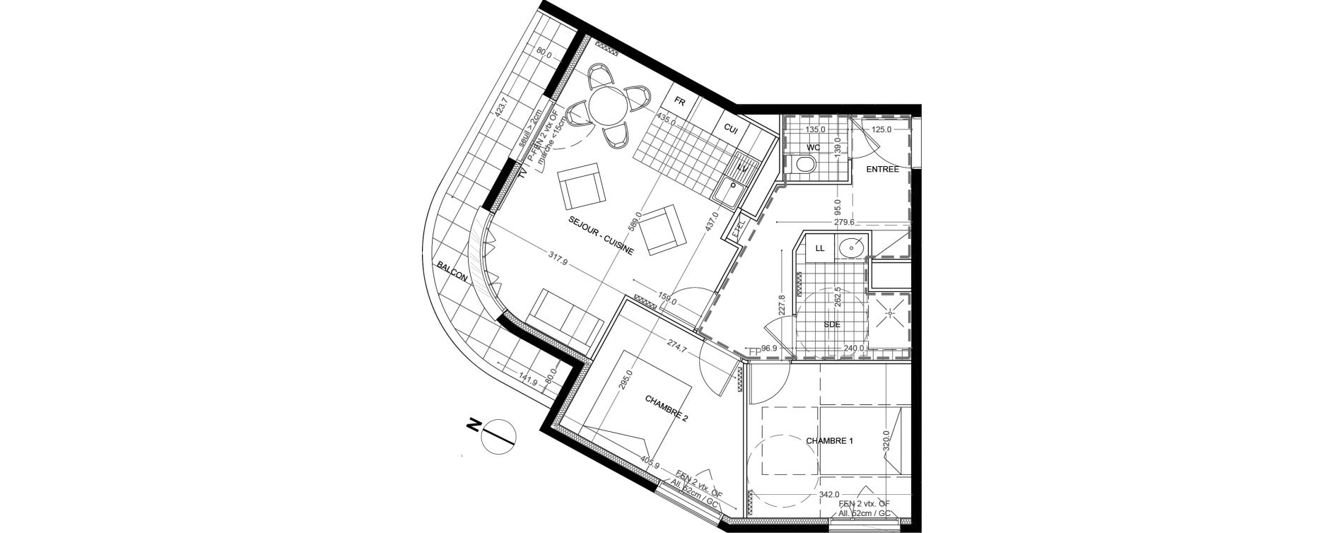 Appartement T3 de 61,80 m2 &agrave; Colombes Foss&eacute;s-jean - bouvier