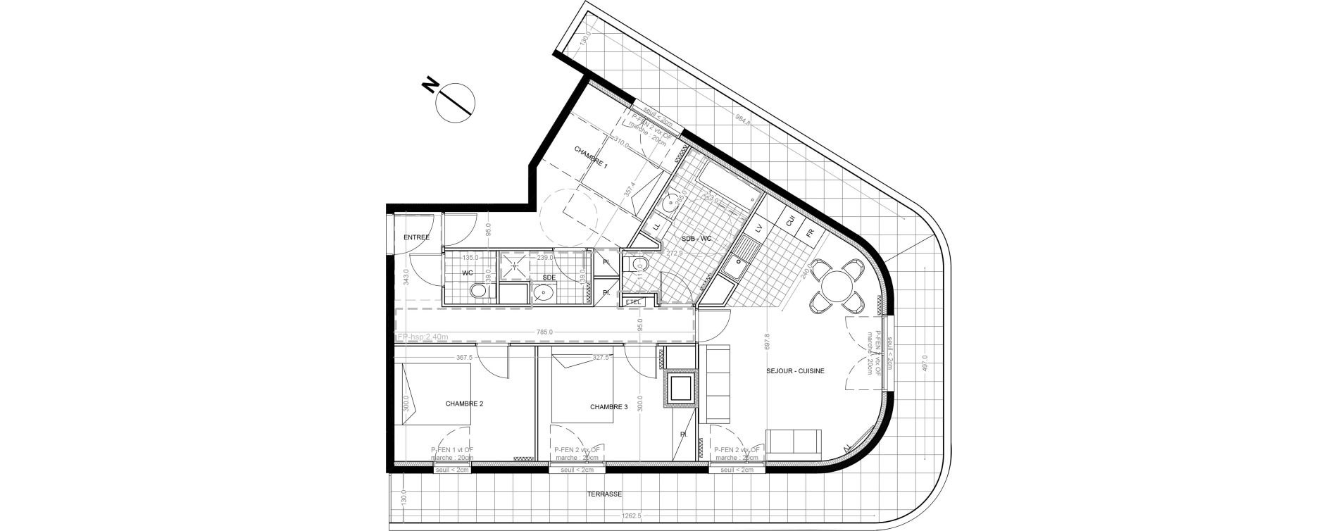 Appartement T4 de 87,00 m2 &agrave; Colombes Foss&eacute;s-jean - bouvier