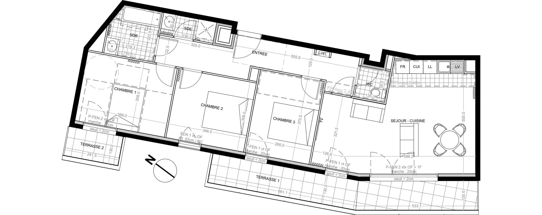 Appartement T4 de 83,00 m2 &agrave; Colombes Foss&eacute;s-jean - bouvier