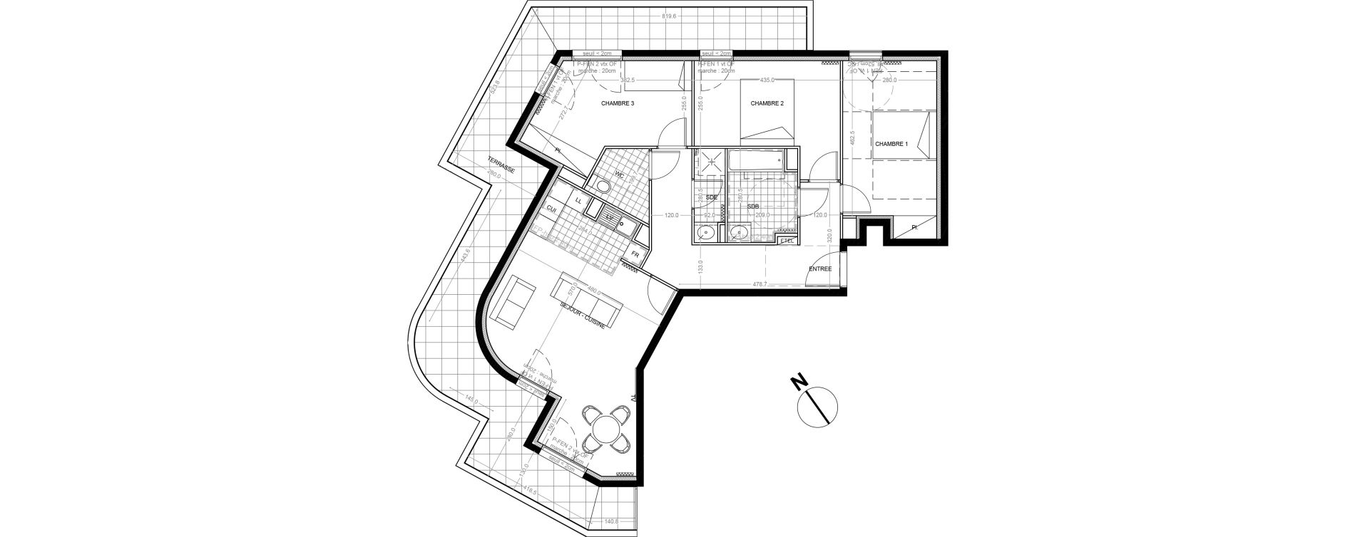 Appartement T4 de 92,10 m2 &agrave; Colombes Foss&eacute;s-jean - bouvier