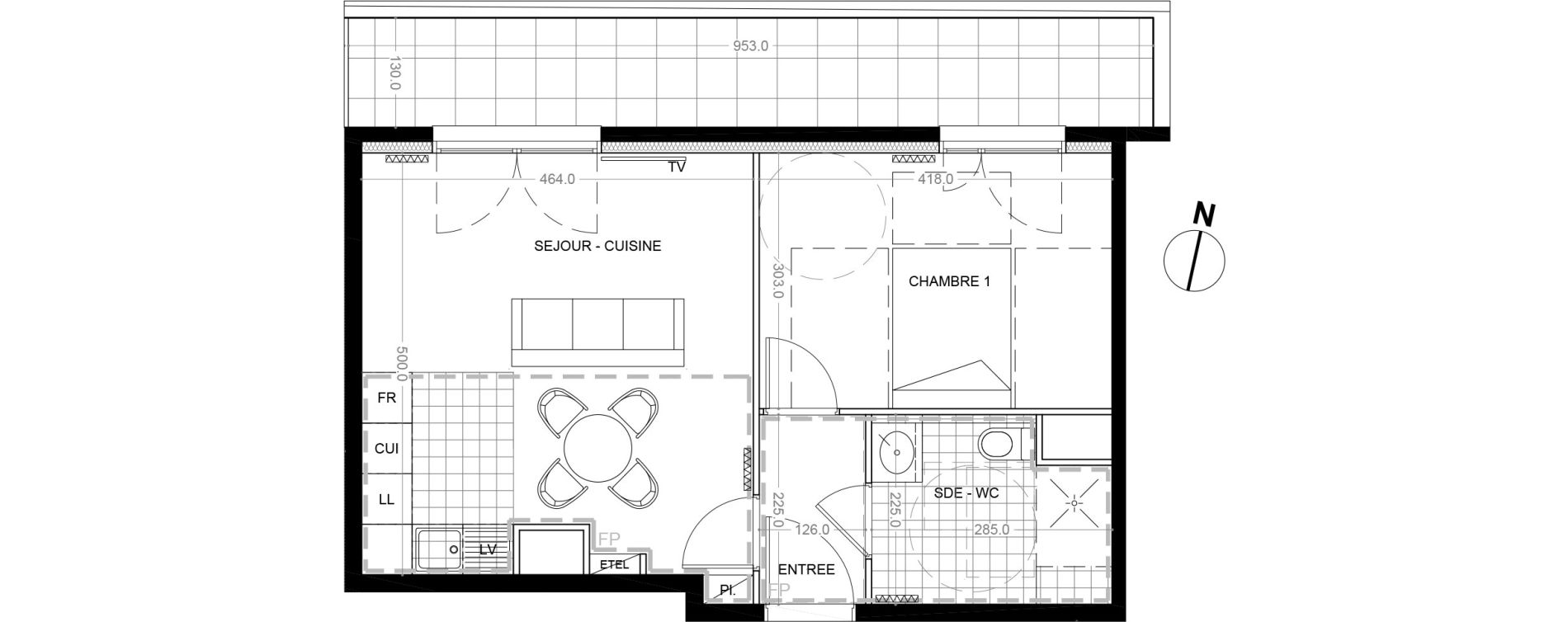 Appartement T2 de 44,10 m2 &agrave; Colombes Foss&eacute;s-jean - bouvier