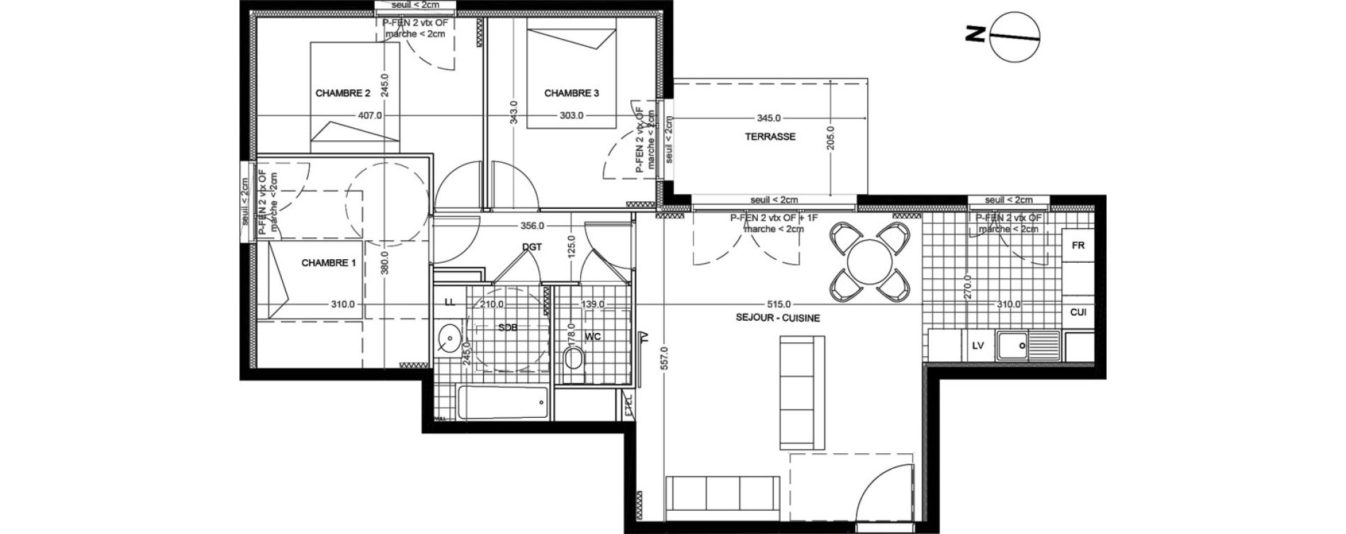 Appartement T4 de 81,60 m2 &agrave; Colombes Foss&eacute;s-jean - bouvier
