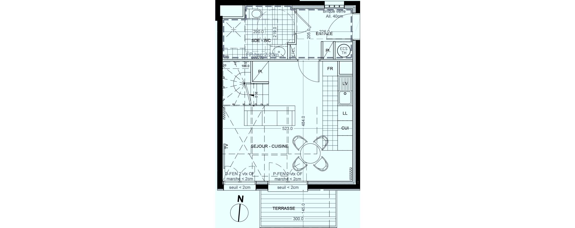 Appartement T3 de 59,10 m2 &agrave; Colombes Foss&eacute;s-jean - bouvier